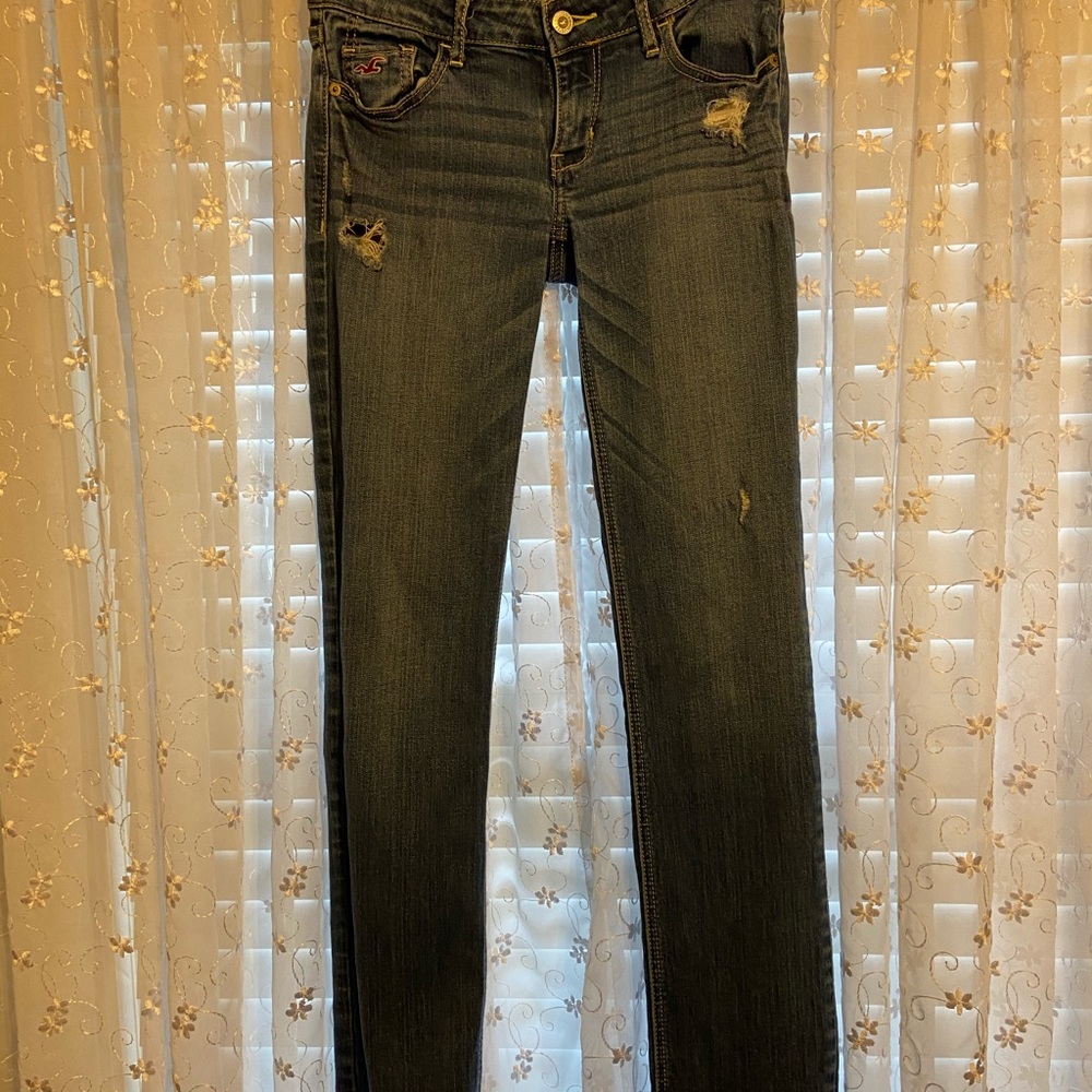 Straight leg jeans medium wash hollister